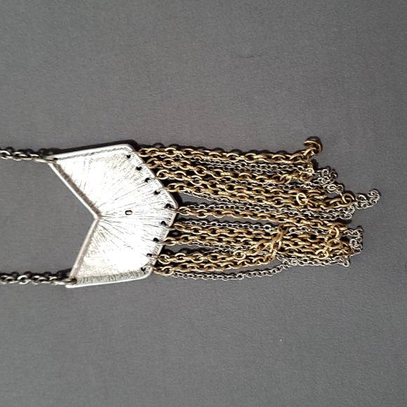 Statement Gold & Silver, Designer Necklace - Picture 4 of 4